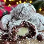creamy chocolate snowball cookies - featured image