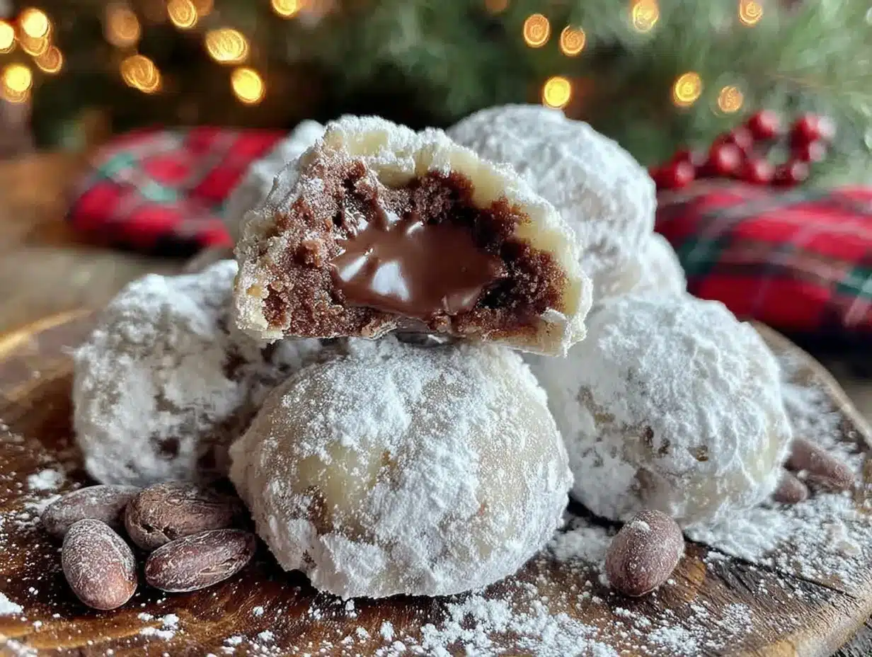 creamy chocolate snowball cookies preparation steps