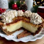 creamy cinnamon-vanilla custard pie - featured image