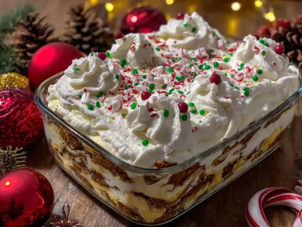 creamy cookie lasagna - featured image