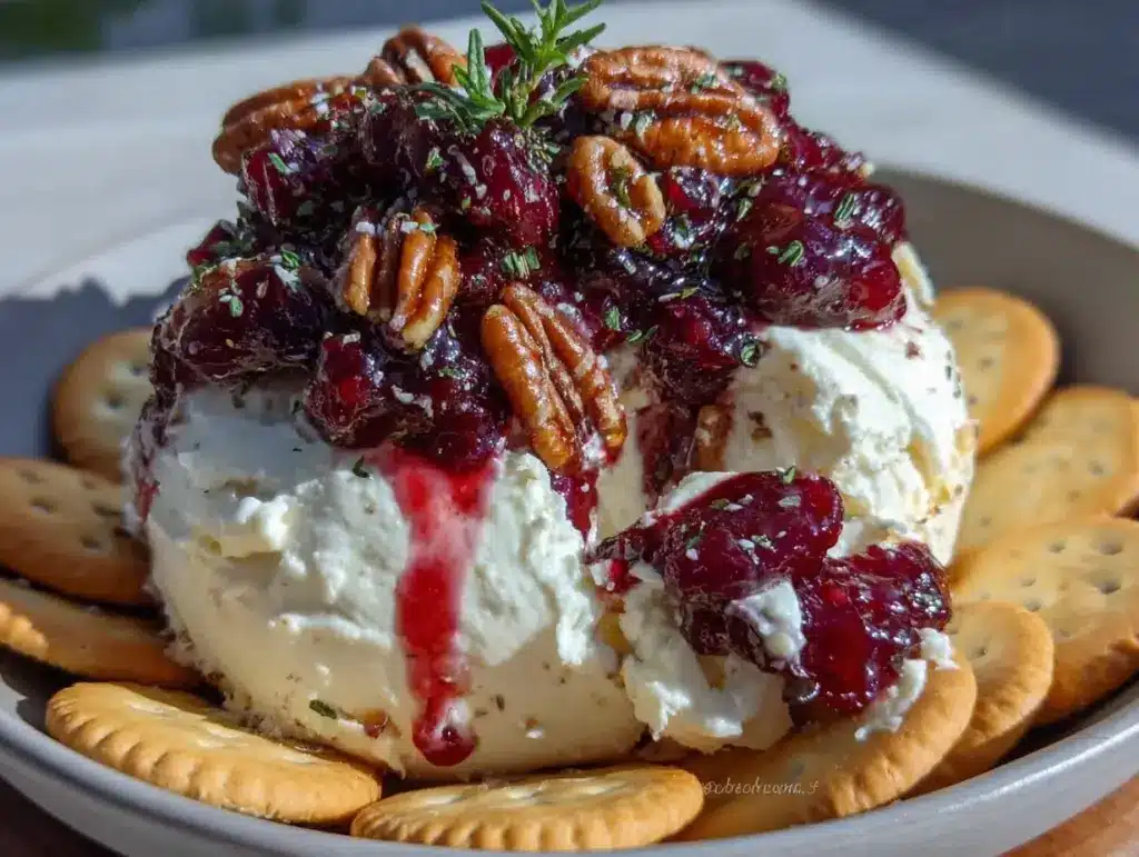 creamy cranberry cream cheese dip - featured image