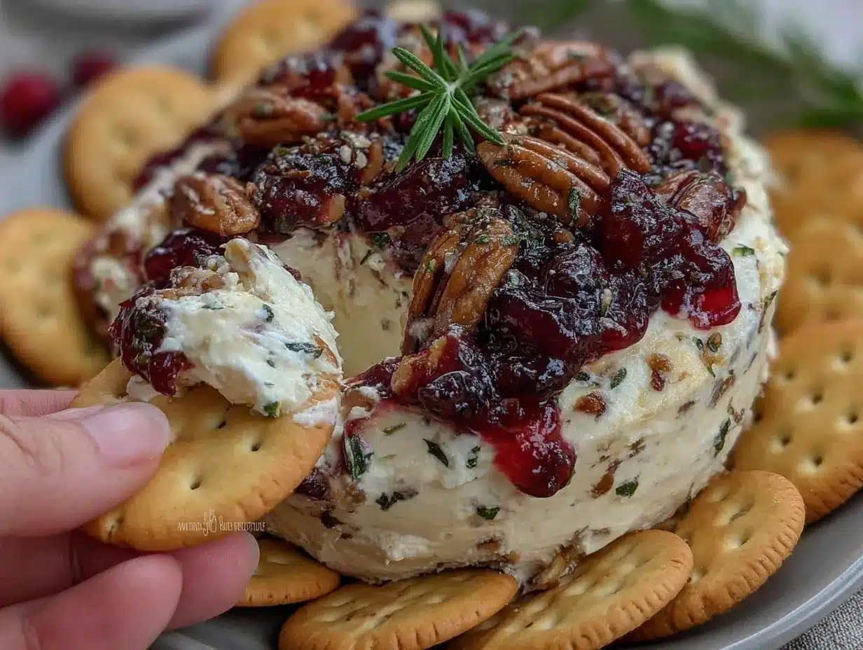 creamy cranberry cream cheese dip preparation steps