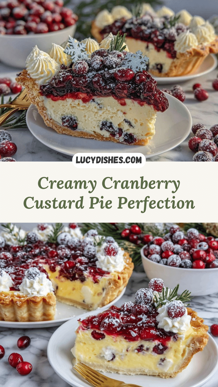 creamy cranberry custard pie recipe