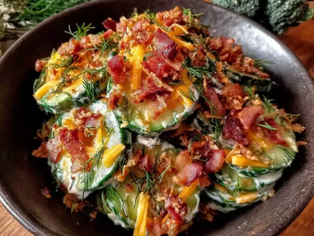 creamy cucumber ranch crack salad - featured image