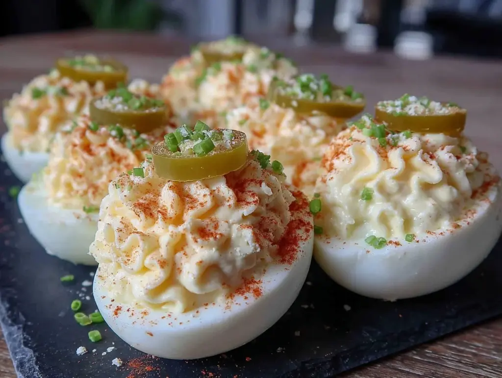 creamy deviled eggs - featured image