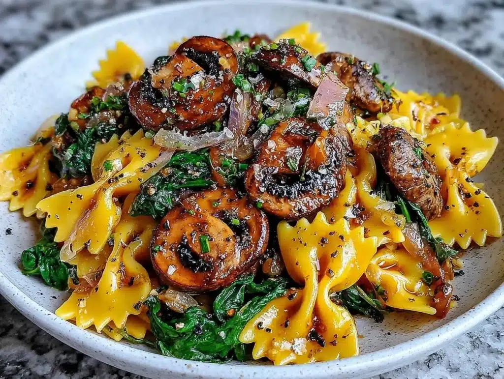 creamy farfalle pasta - featured image