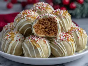 creamy gingerbread truffles - featured image