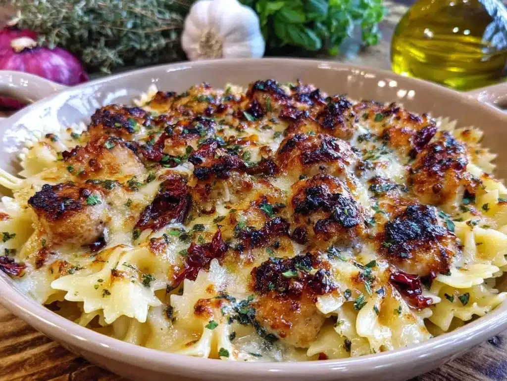 creamy Italian chicken casserole - featured image