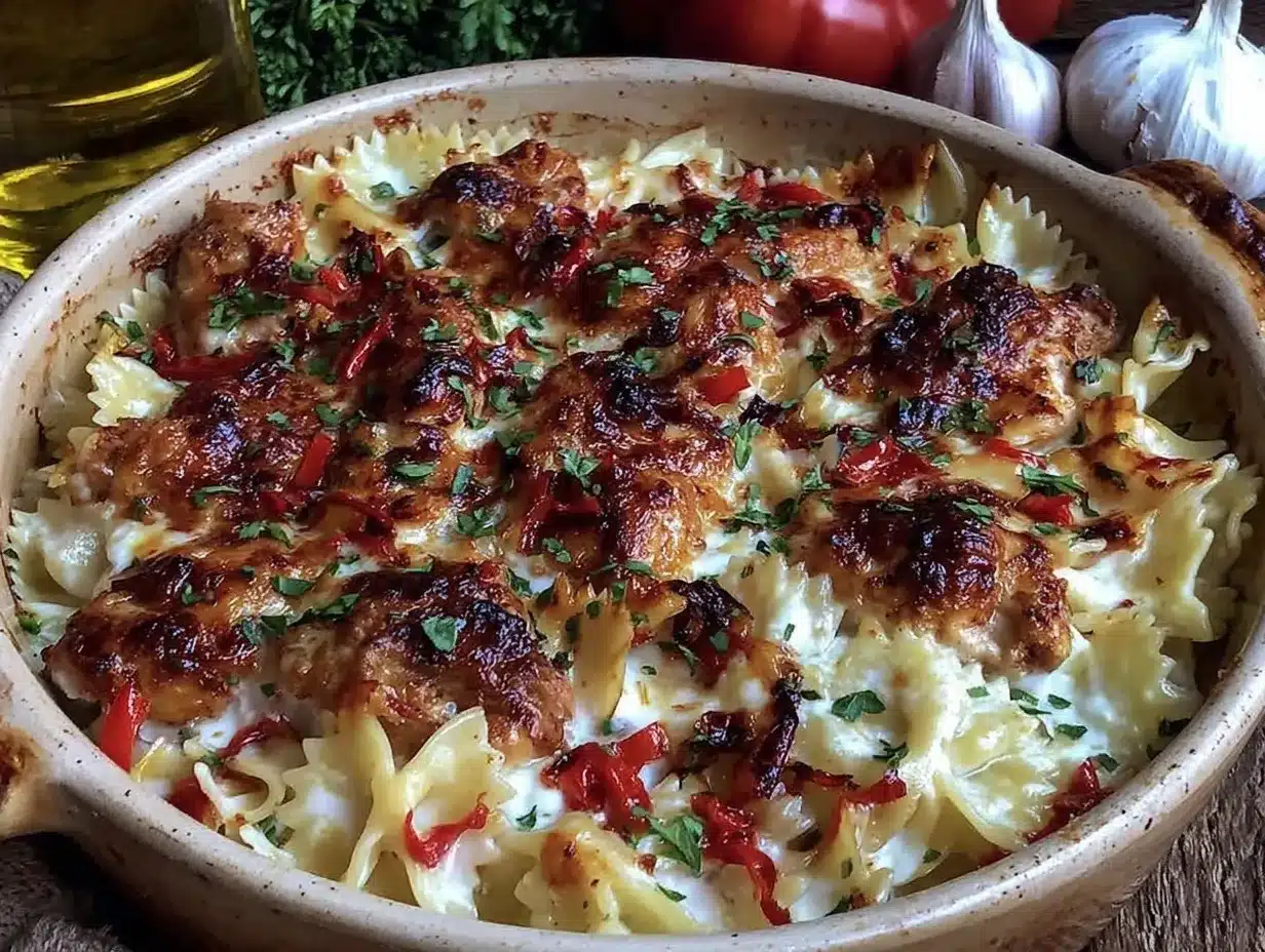 creamy Italian chicken casserole preparation steps