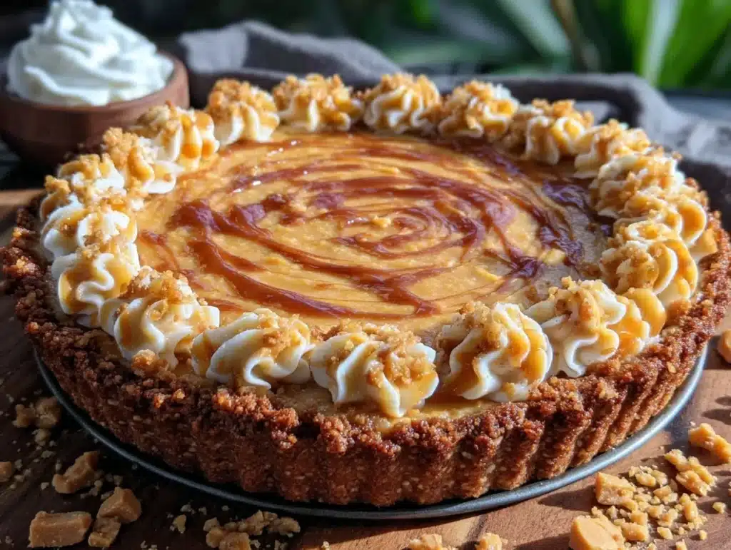 creamy peanut butter cream pie - featured image