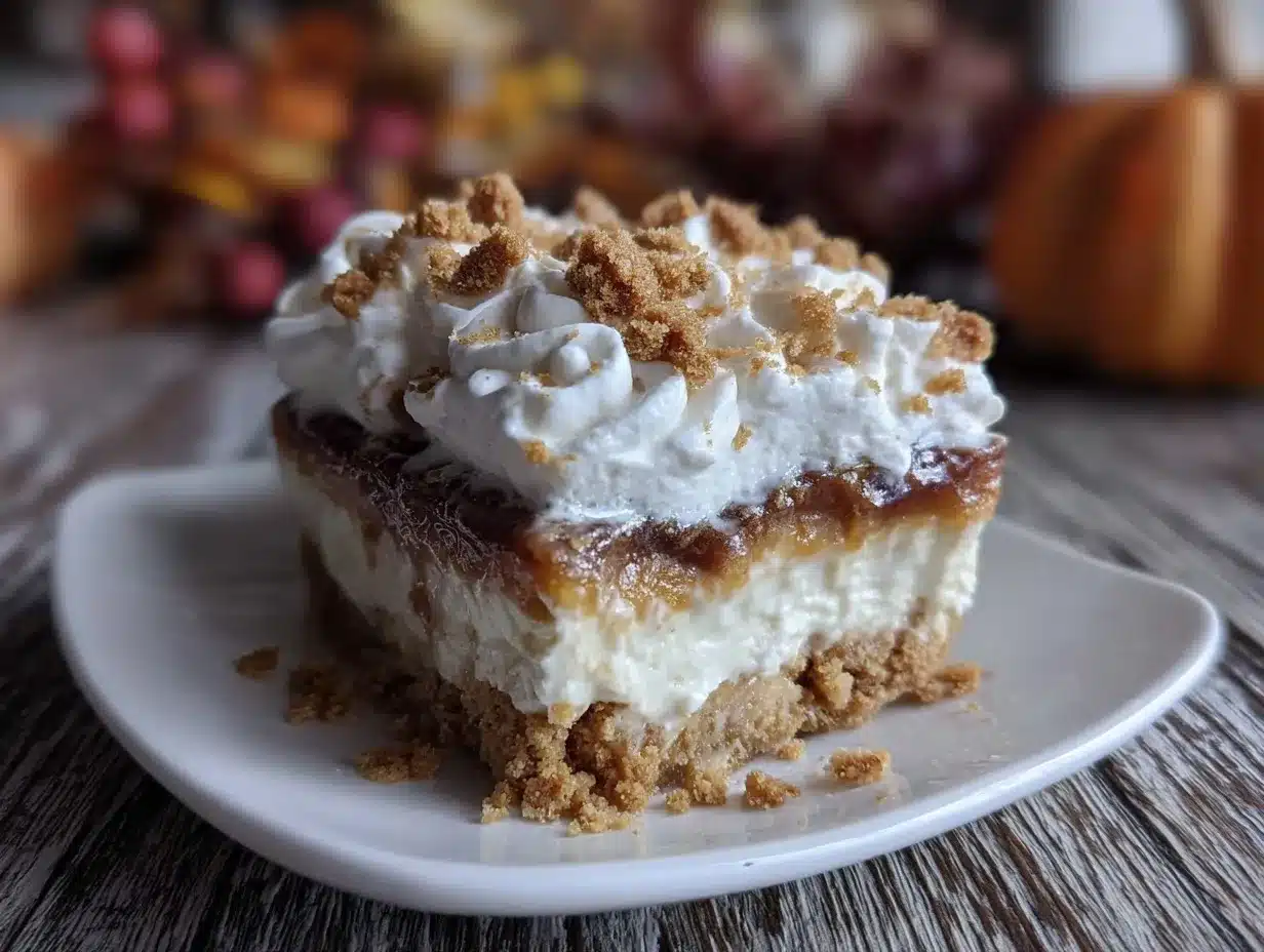 creamy pumpkin lush dessert preparation steps