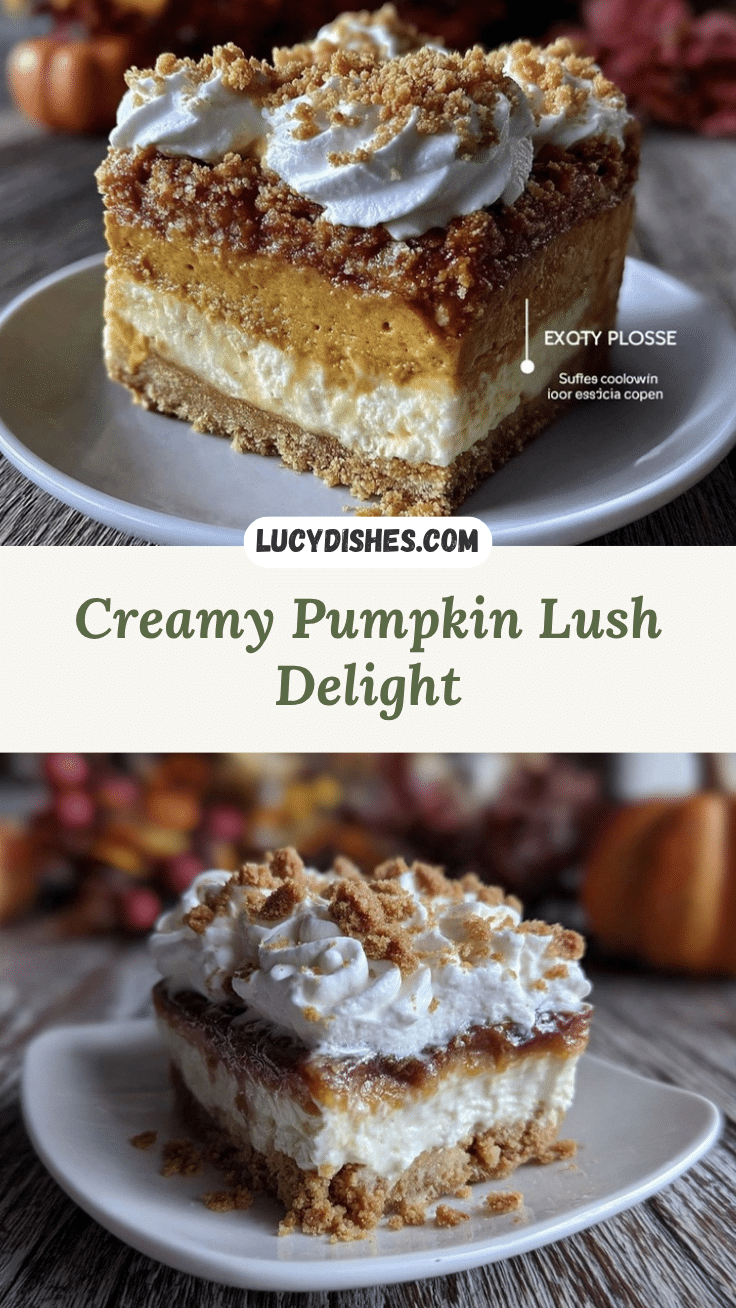 creamy pumpkin lush dessert recipe