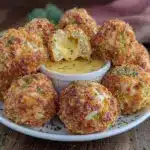 crispy baked broccoli cheese balls - featured image