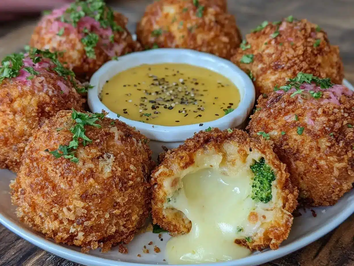 crispy baked broccoli cheese balls preparation steps