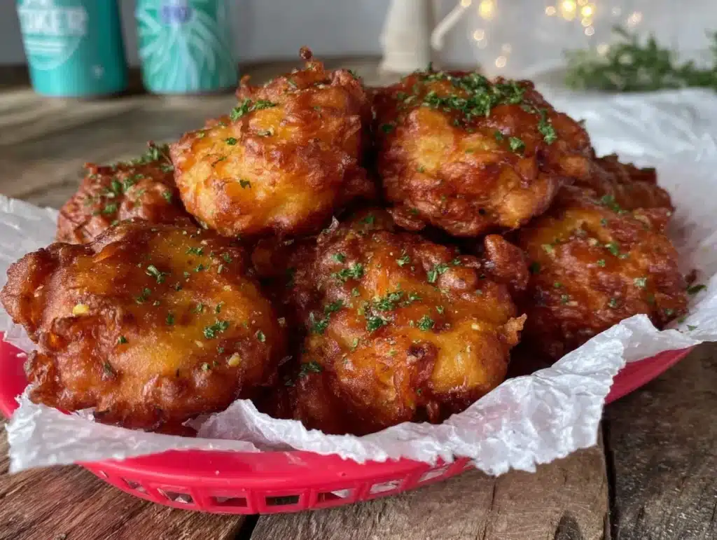 crispy beer battered mushrooms - featured image