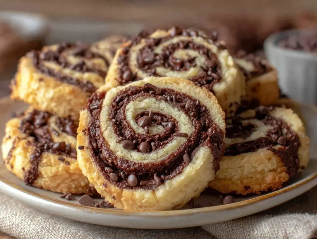crispy spiral cookies - featured image