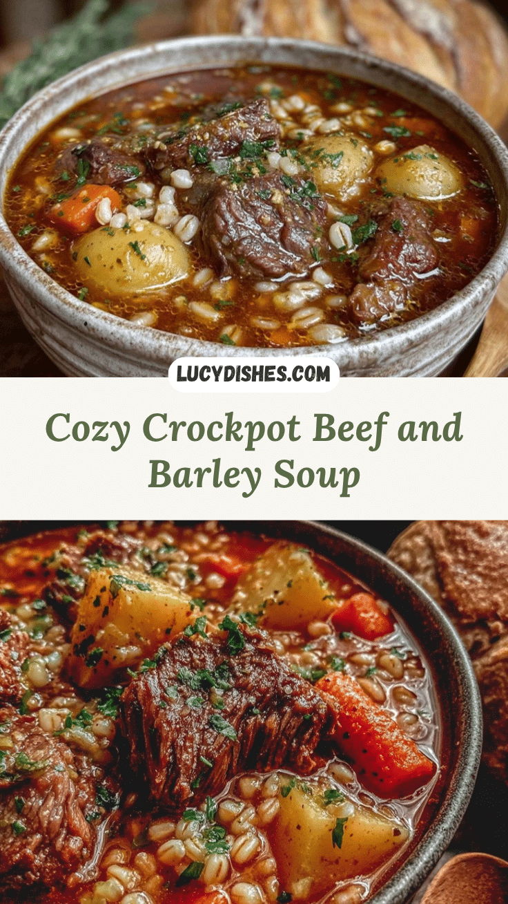 Crockpot Beef and Barley Soup recipe