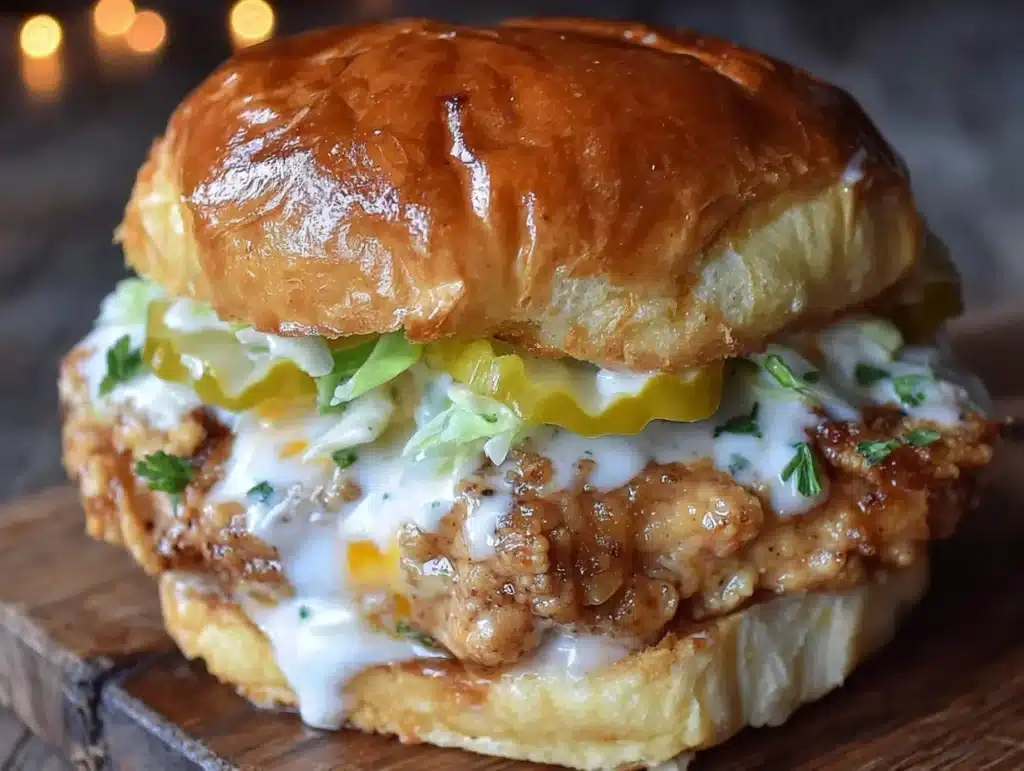 dill pickle chicken sandwich - featured image