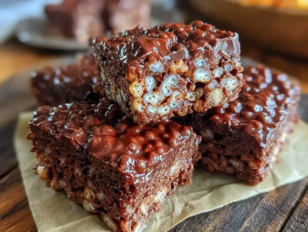 Double Chocolate Rice Krispie Treats - featured image