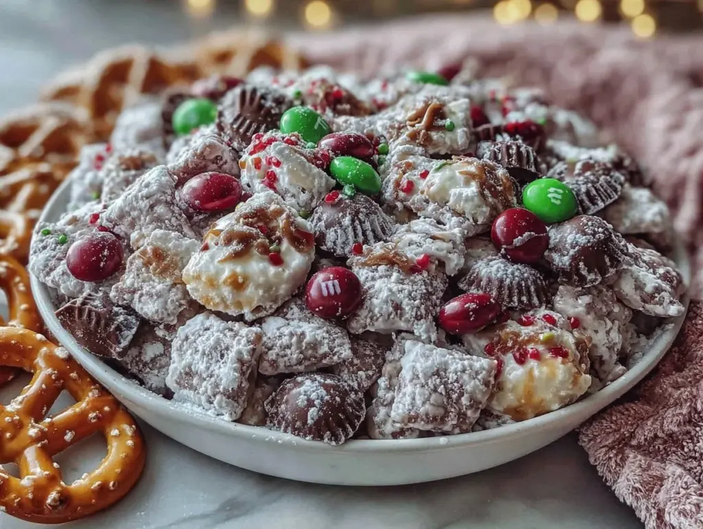 festive reindeer food Christmas puppy chow - featured image