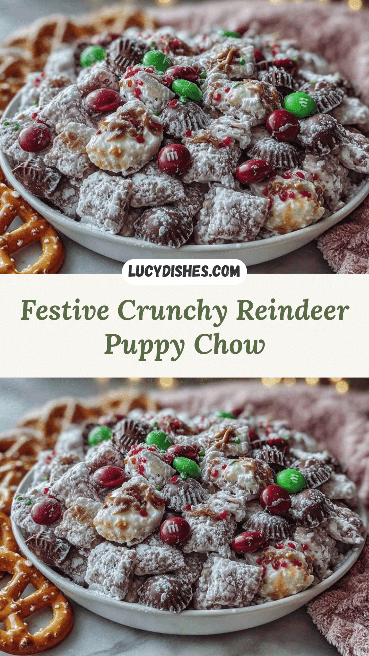 festive reindeer food Christmas puppy chow recipe
