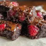 fudgy chocolate raspberry brownies - featured image
