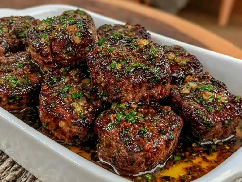 garlic butter steak bites - featured image