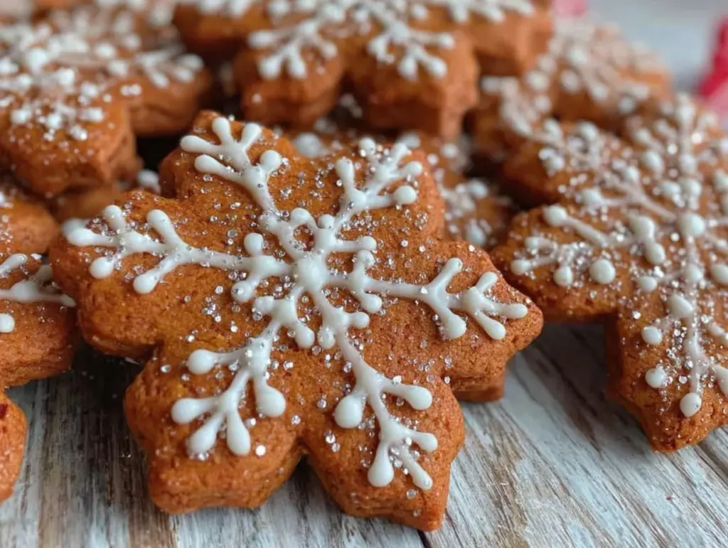 gingerbread cookie snowflakes - featured image