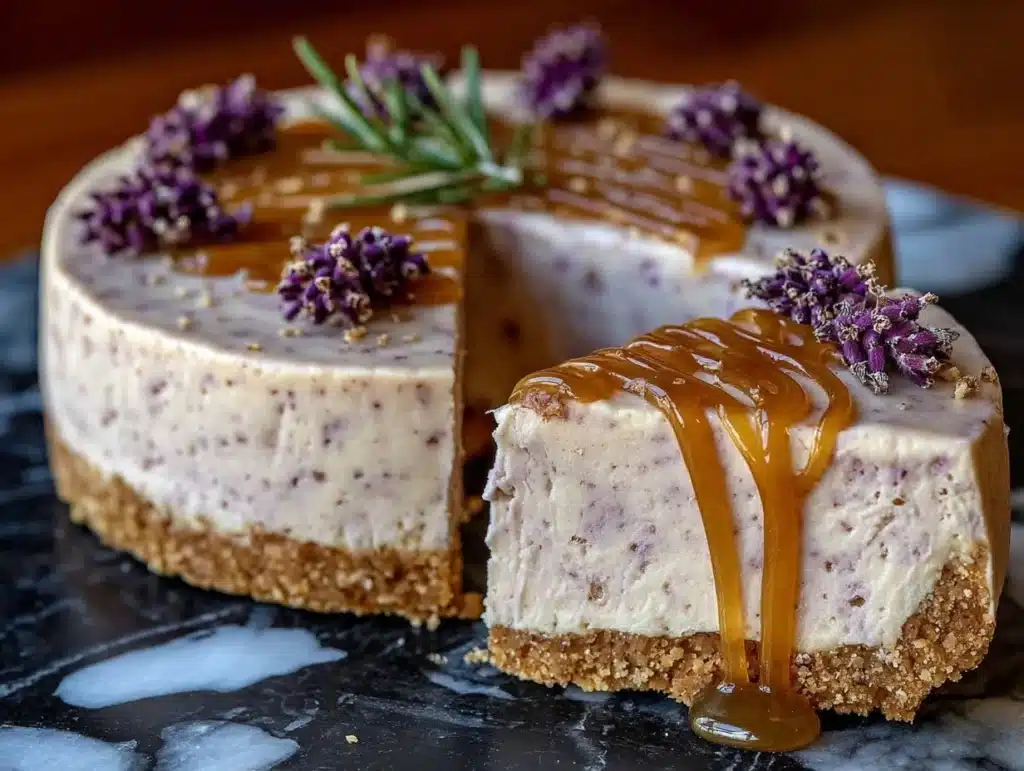 honey lavender cheesecake - featured image