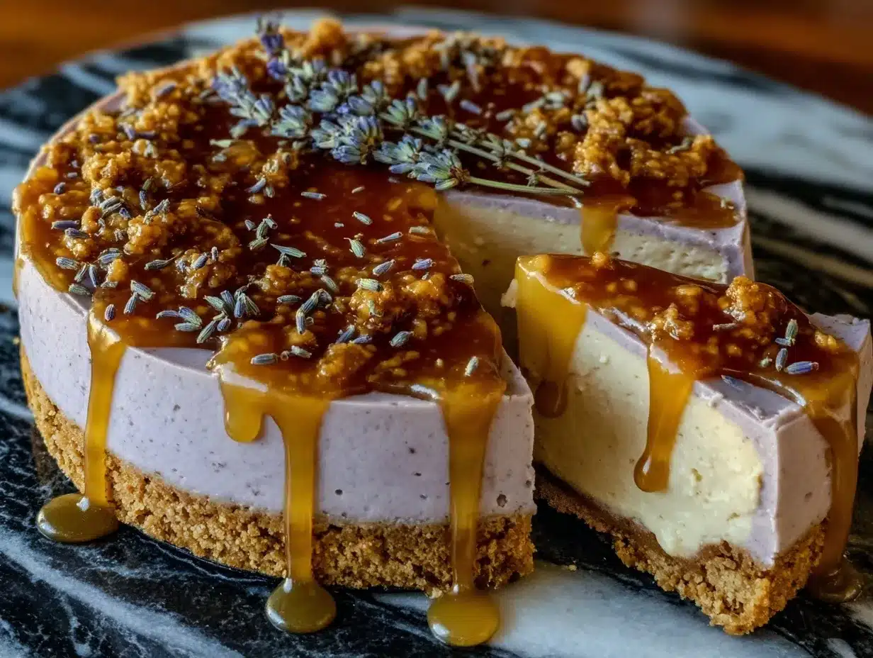 honey lavender cheesecake preparation steps