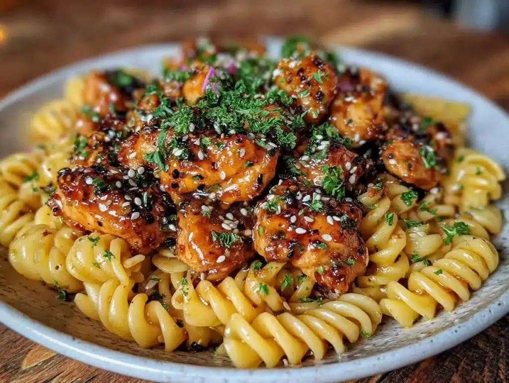 honey pepper chicken pasta - featured image
