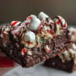 hot chocolate peppermint fudge - featured image