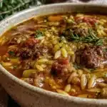 Italian Sausage Orzo Soup - featured image