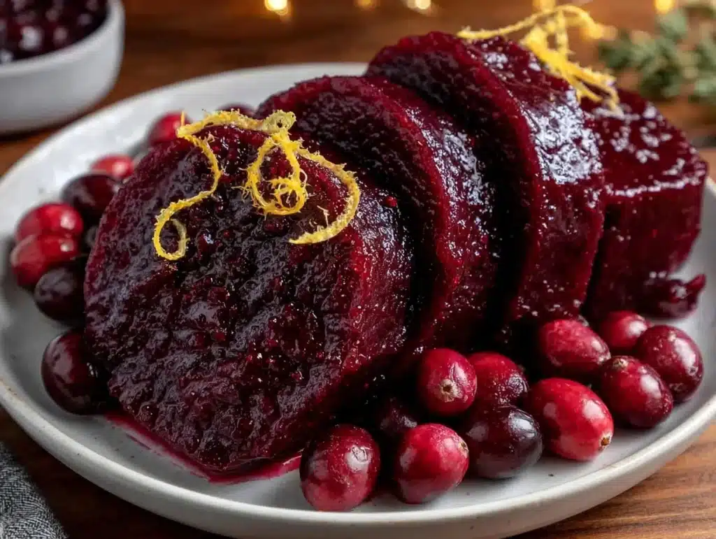 jellied cranberry sauce with orange - featured image