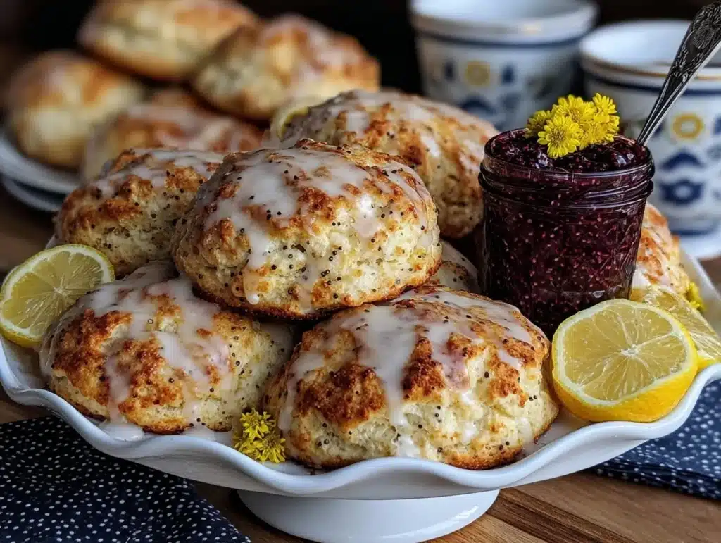 lemon poppy seed scones - featured image