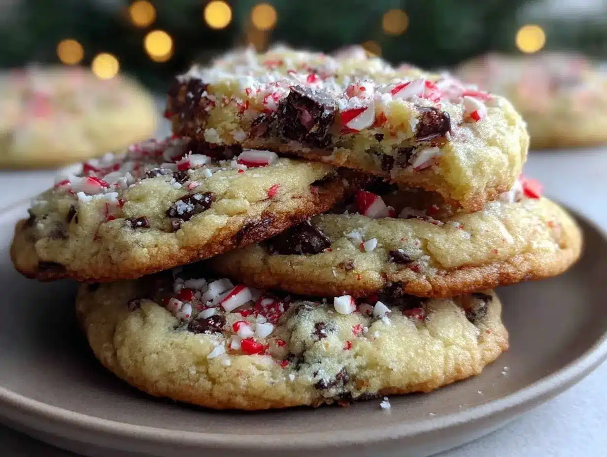 Peppermint Bark Cookies preparation steps