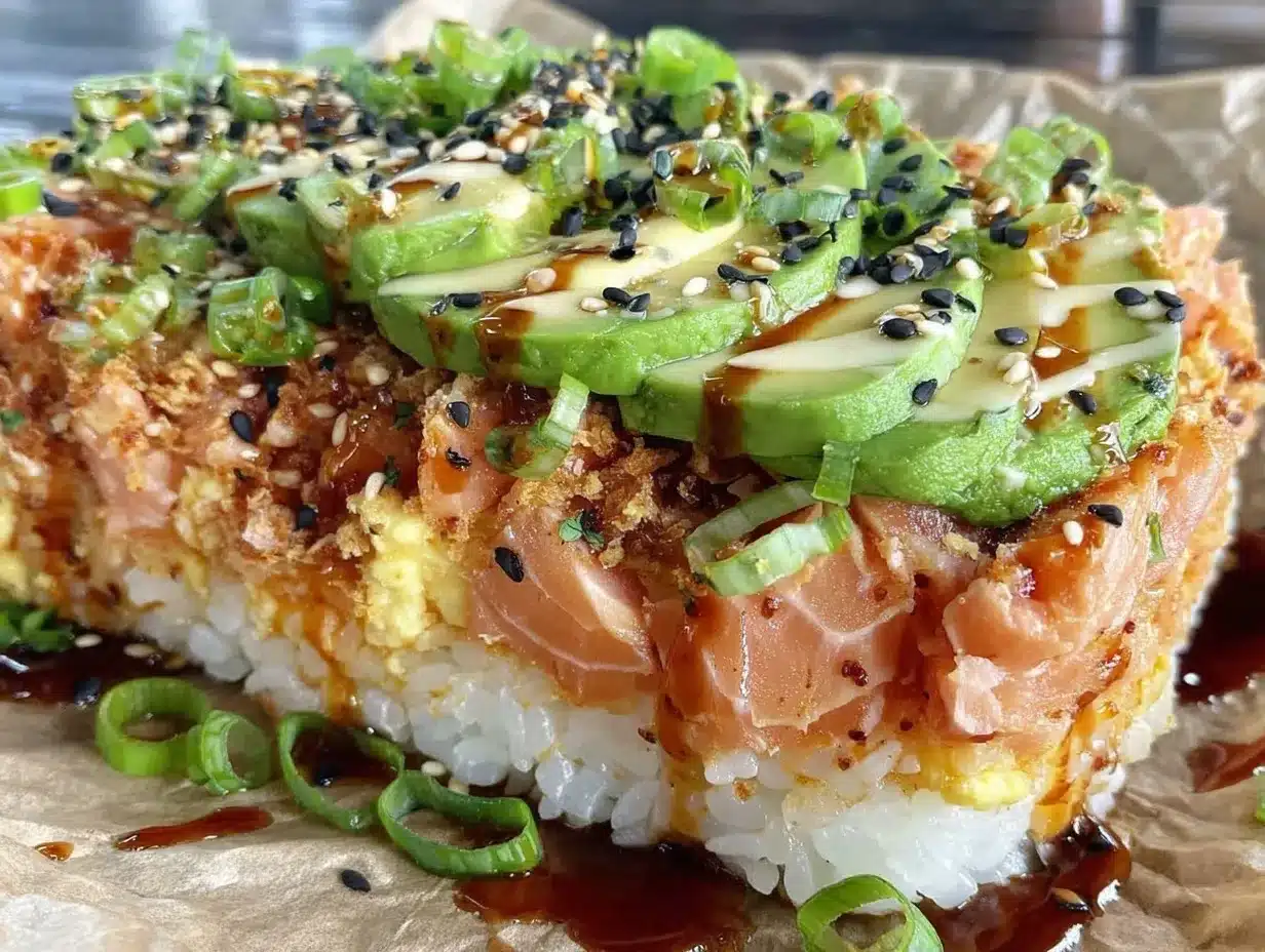 salmon sushi bake preparation steps