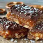 salted caramel pretzel bark - featured image