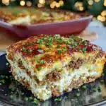 sausage egg hashbrown casserole - featured image