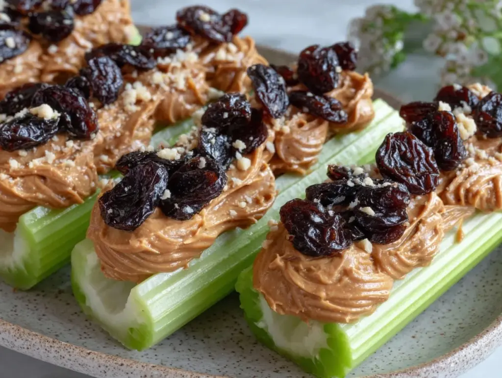 ants on a log snack recipe - featured image