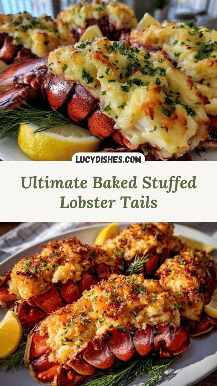 baked stuffed lobster tails recipe