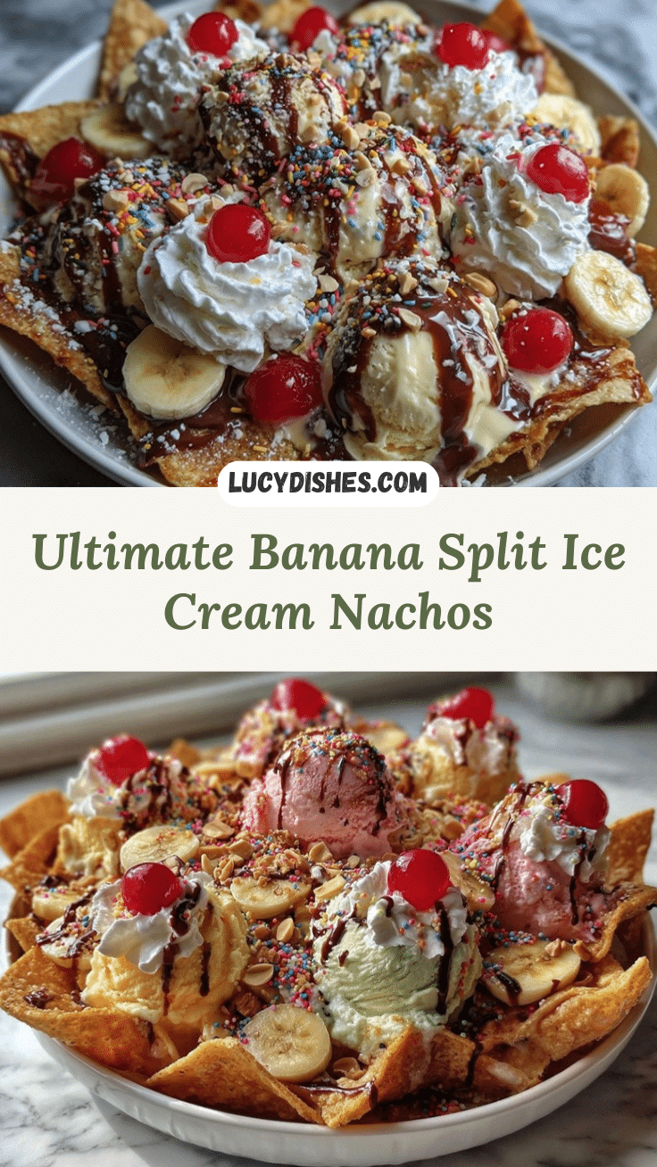 banana split ice cream nachos recipe