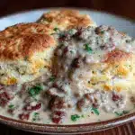 biscuits and creamy sausage gravy - featured image