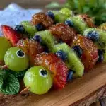 caterpillar fruit kabobs - featured image