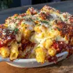 cheesy baked ziti casserole - featured image