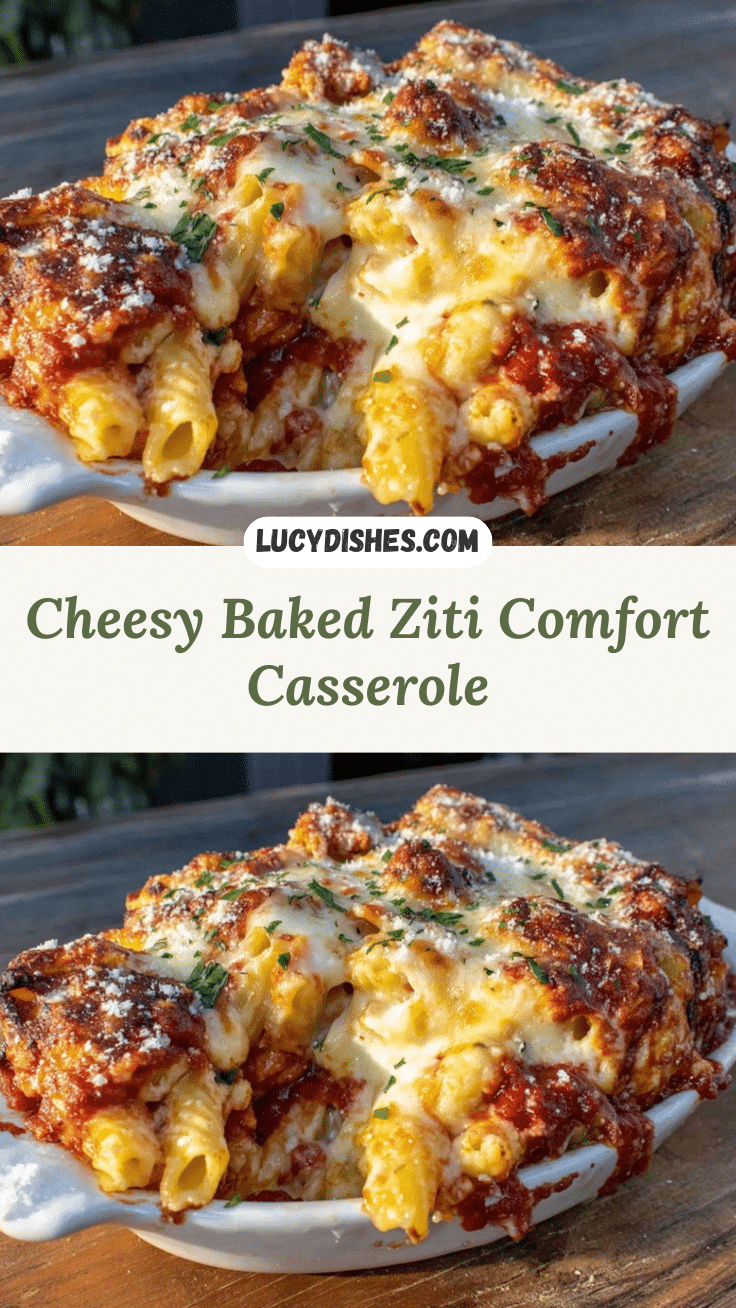 cheesy baked ziti casserole recipe