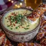 creamy beer cheese dip - featured image