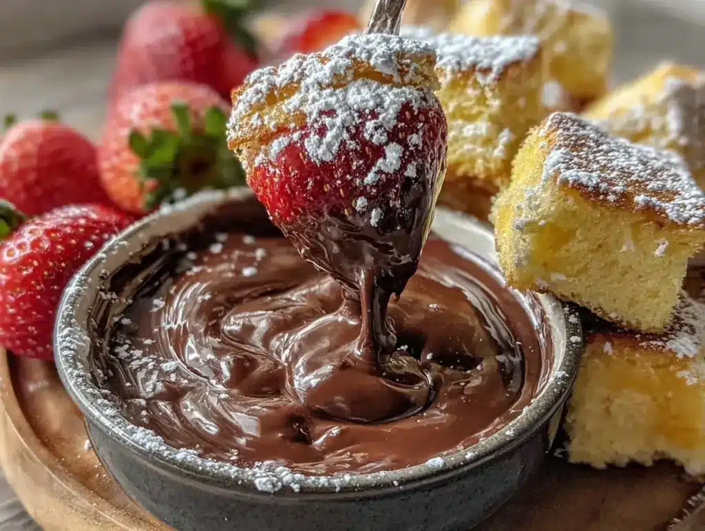 creamy chocolate fondue delight - featured image