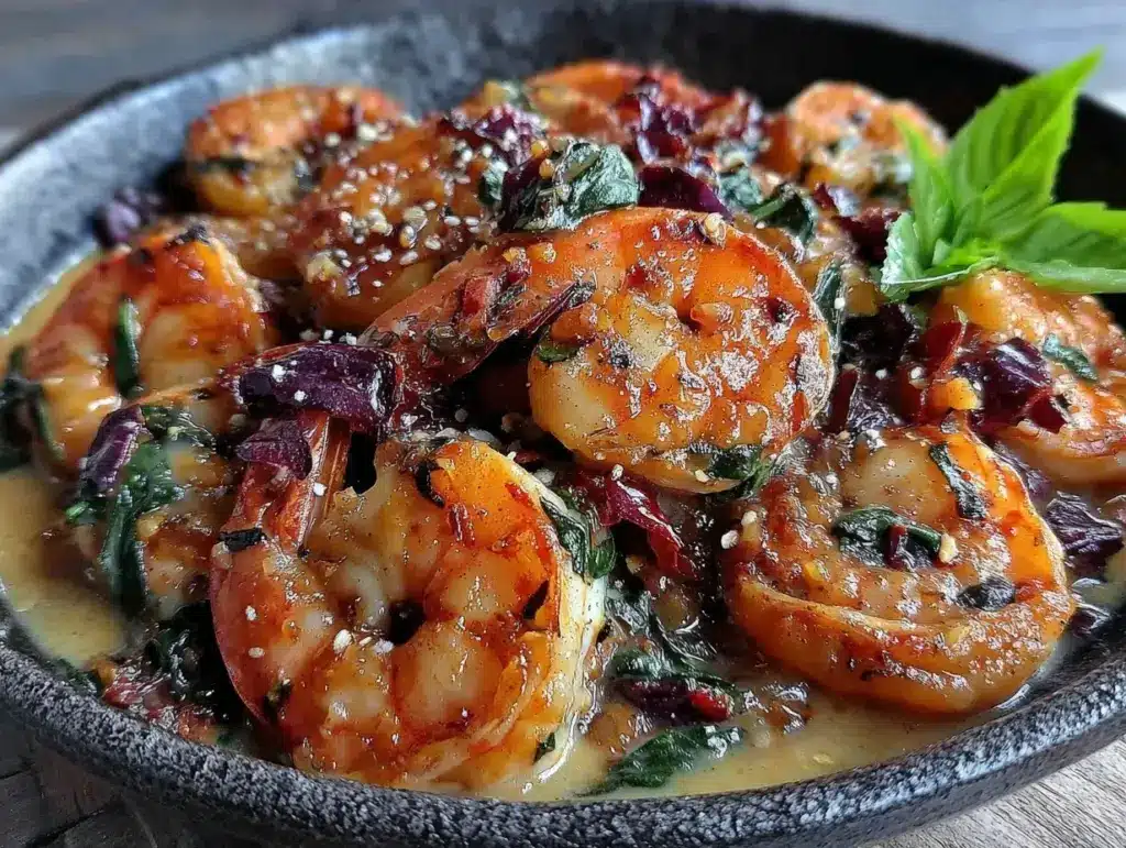 Creamy Garlic Butter Tuscan Shrimp - featured image