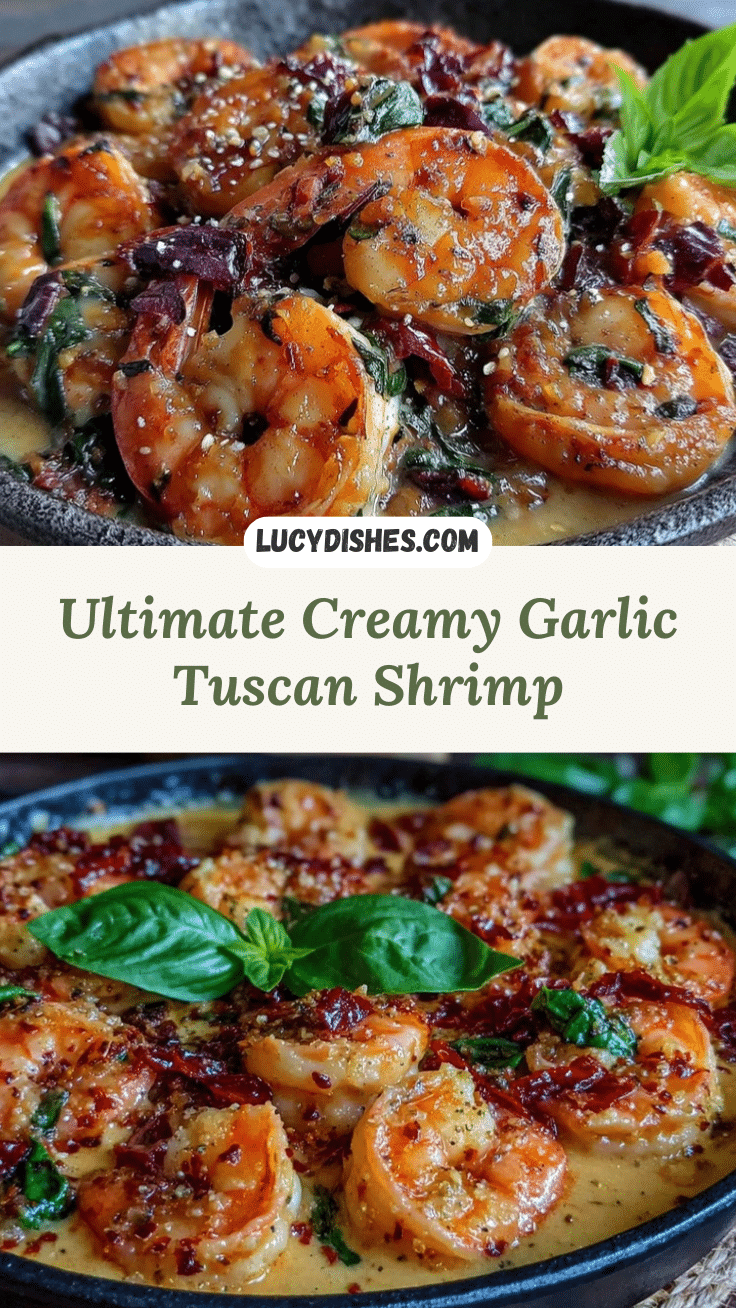 Creamy Garlic Butter Tuscan Shrimp recipe